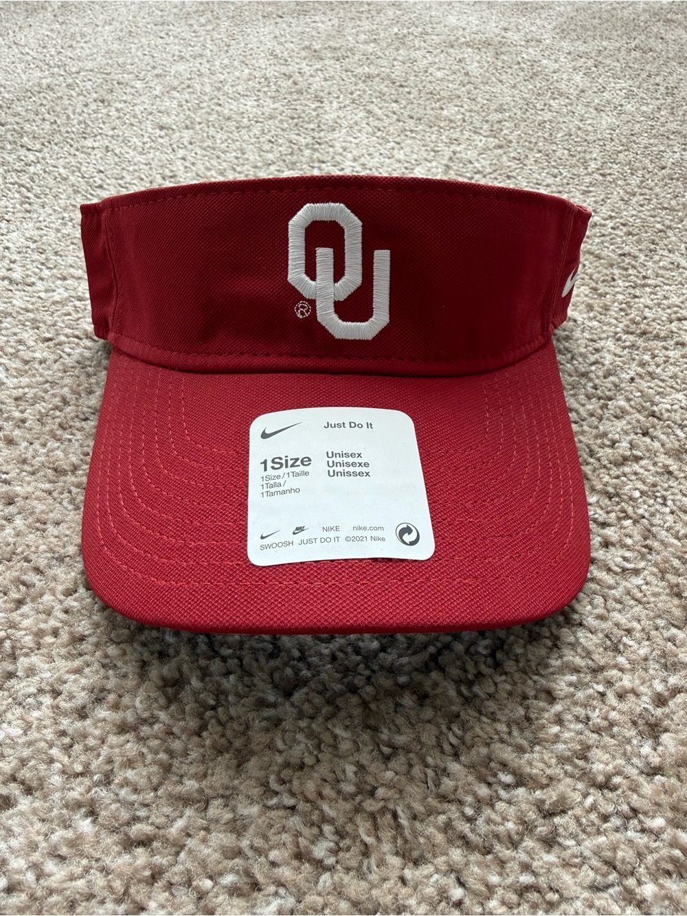 NWT Nike Oklahoma Sooners Dri-Fit Unisex Adjustable Sports Visor